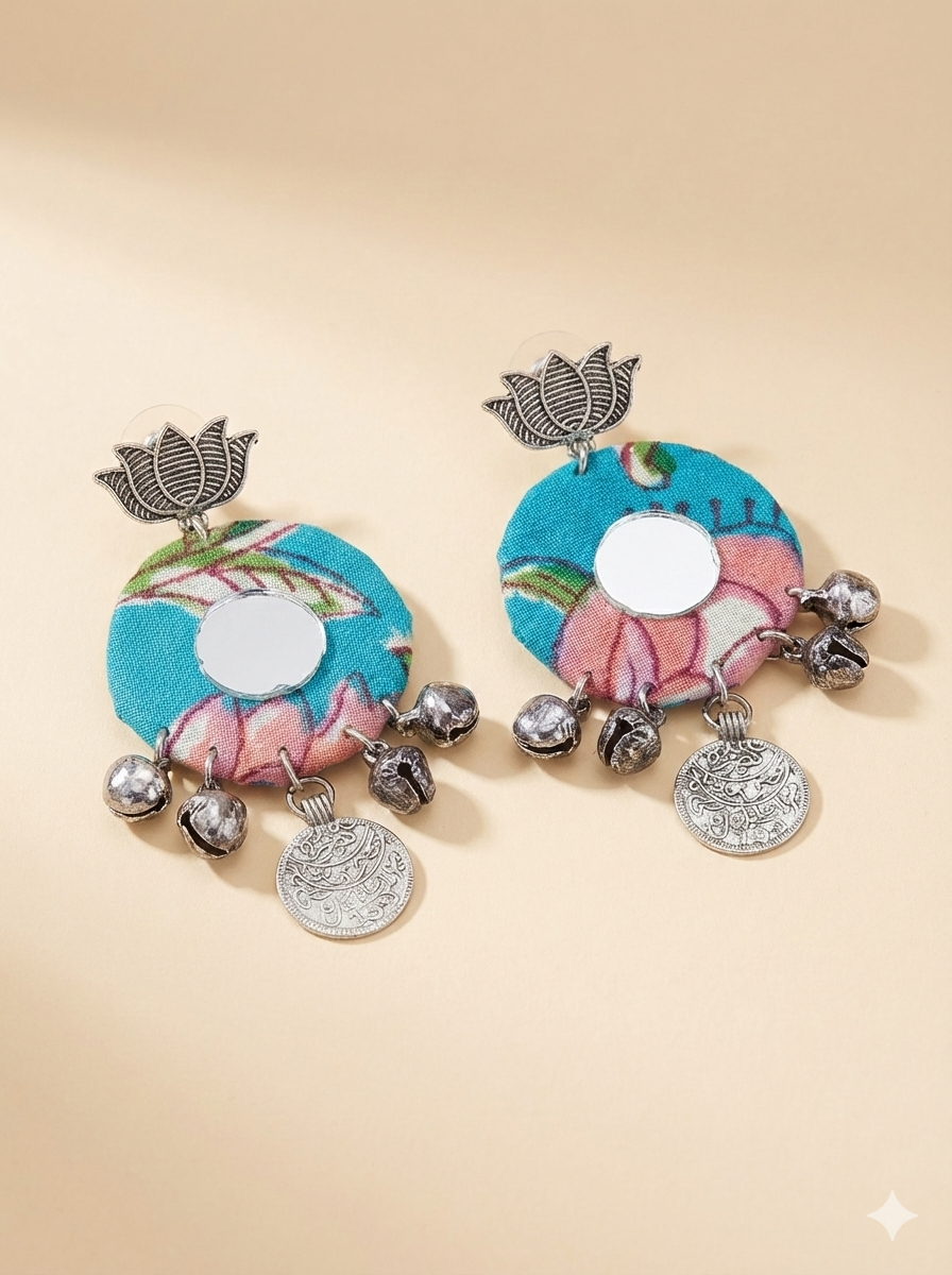 Gulnaar Mirrorwork Fabric Jewellery Set