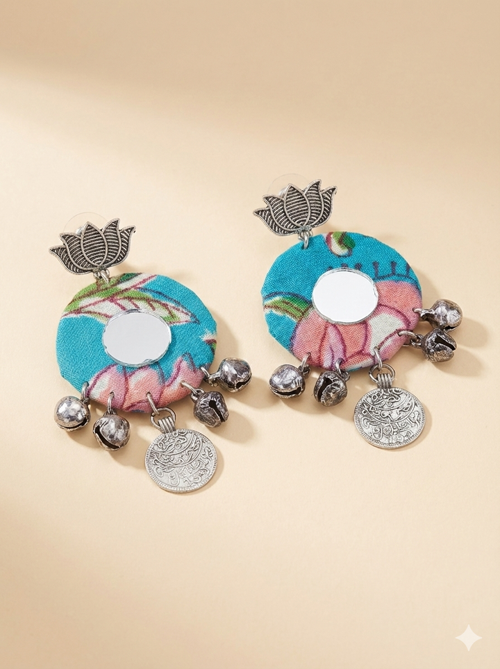 Gulnaar Mirrorwork Fabric Jewellery Set